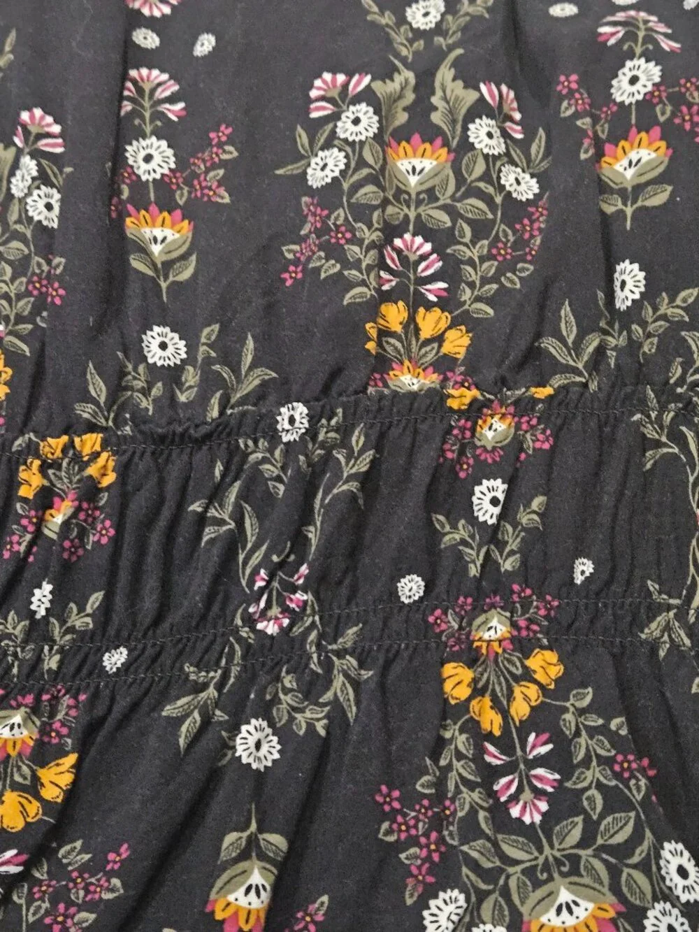 Black Floral Long Sleeve Blouse - Picture 9 of 10